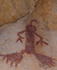 pictograph seen while hiking the Gila