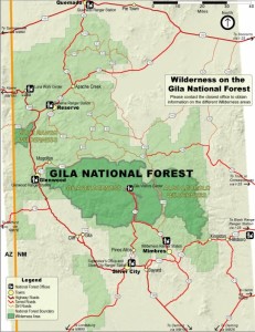 Gila National Forest map New Mexico