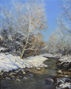 new mexico snow oil painting