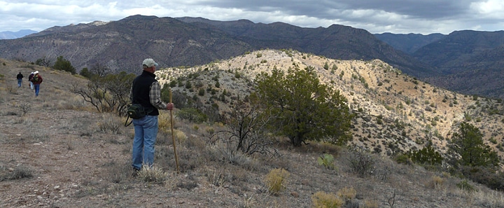Hikers in the Gila Fluorspar District