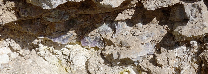 crystals of purple fluorite