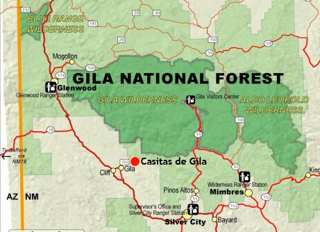 Gila New Mexico Map Hiking | Gila National Forest | Silver City