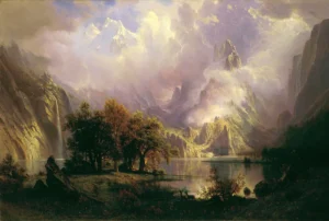 "Rocky Mountain Landscape" oil painting