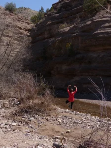 Qi Gong outdoors.